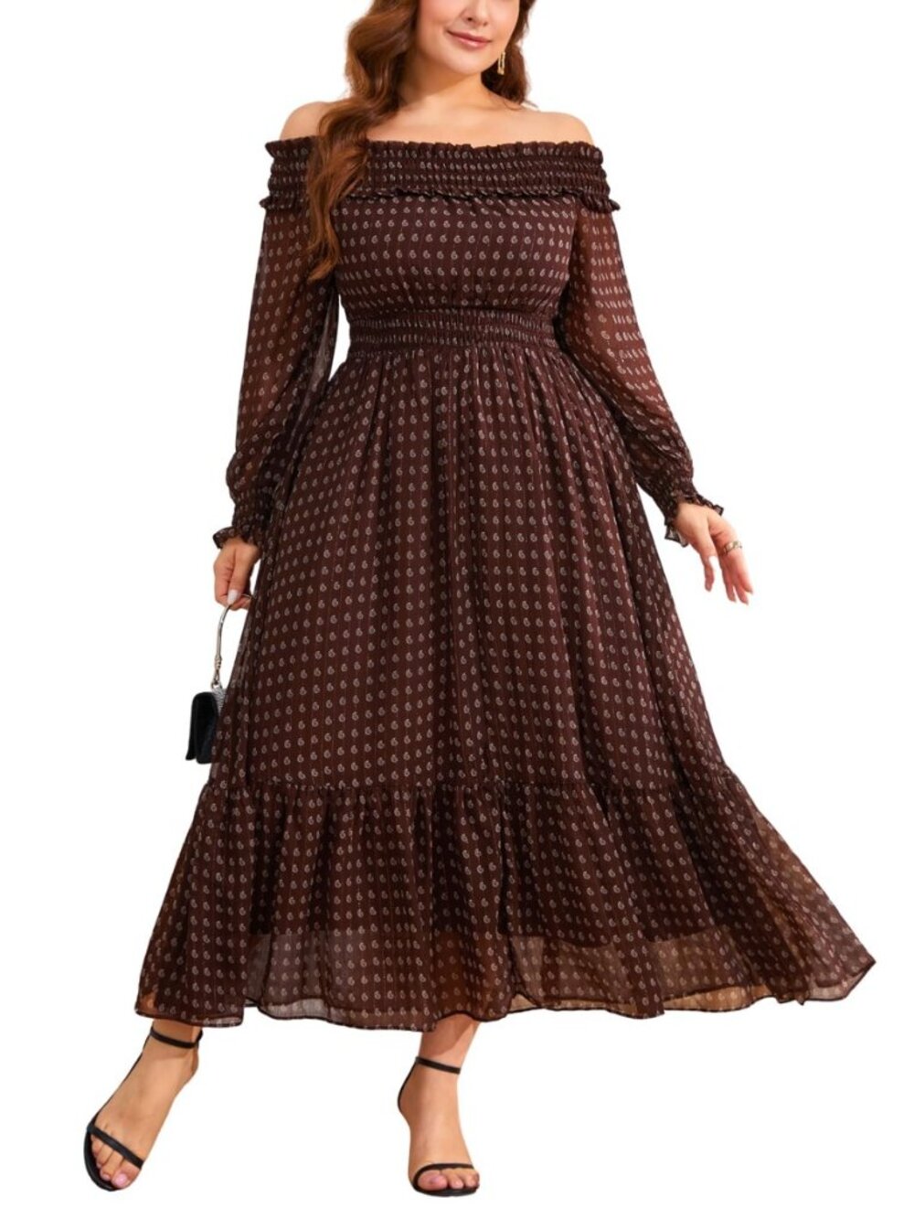 Plus Size Off The Shoulder Wedding Guest Dress Fall Dresses